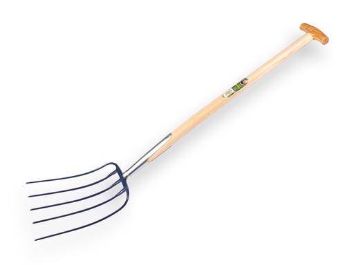 [915170] Mestvork ATLAS 5 tands blauw, met ESSEN T-steel 85 cm