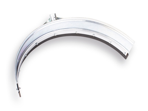 [928090] Mestschuiver PROLINE gebogen 89 cm, zonder steel, steelgat 32 mm