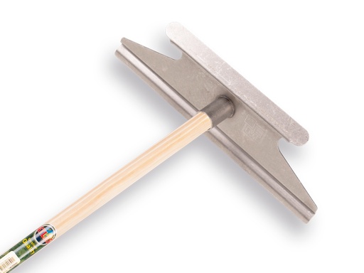 [928112] Stalkrabber RVS, één zijde 35 cm, andere zijde 21 cm, met TAUARI steel 160 x 2,8 cm