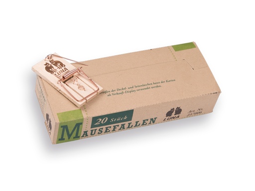 [930352] Muizenval LUNA hout (per doos van 20 stuks)