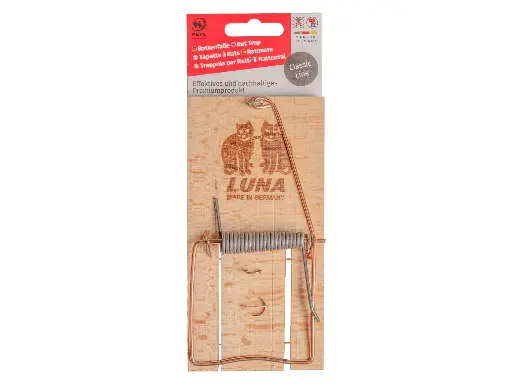 [930360] Rattenval LUNA hout (per stuk op blisterkaart)