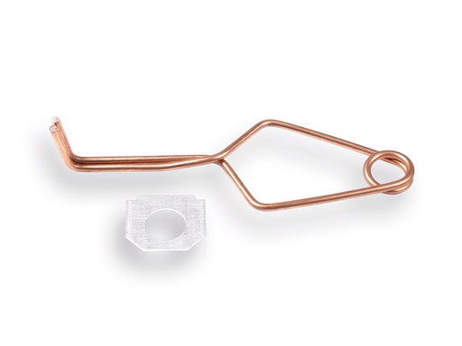 [930370] Woelratklem LUNA koper met plaatje