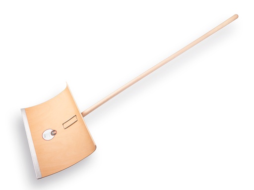[960514] Sneeuwschuiver hout 50 cm, met klemfixbevestiging en ESSEN steel 130 cm (uitlopend)