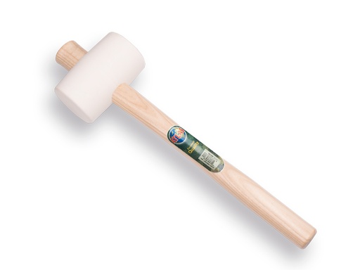 [998672] Rubberhamer GRIPLINE wit nr. 2 hard, 700 gram Ø 65 x 115 mm, met ESSEN steel