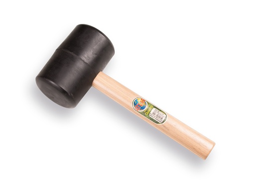 [998700] Rubberhamer ATLAS nr. 9 zacht 70 shore, 2,0 kg Ø 100 x 160 mm, met HICKORY steel