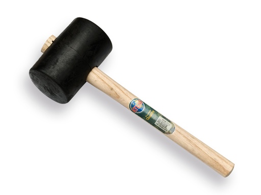 [998740] Rubberhamer GRIPLINE nr. 4 hard, 1,2 kg Ø 90 x 140 mm, met ESSEN steel