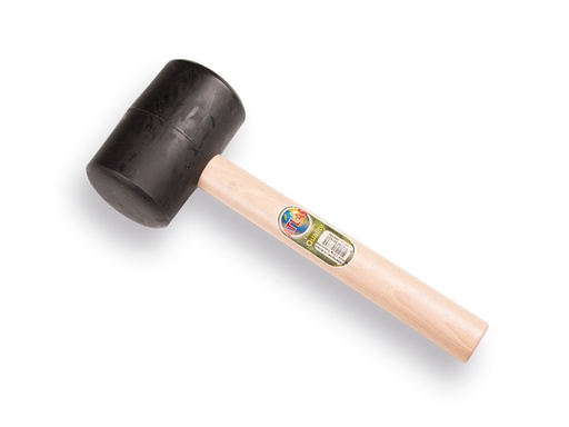[998780] Rubberhamer ATLAS nr. 8 hard 90 shore, 1,5 kg Ø 90 x 145 mm, met HICKORY steel