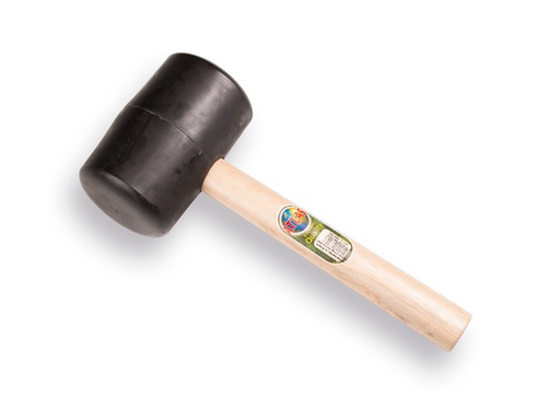 [998790] Rubberhamer ATLAS nr. 9 hard 90 shore, 2,0 kg Ø 100 x 160 mm, met HICKORY steel