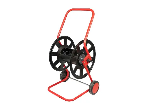 [970805] Slangenwagen metaal rood/zwart, voor 60 meter ½ slang (ongemonteerd)