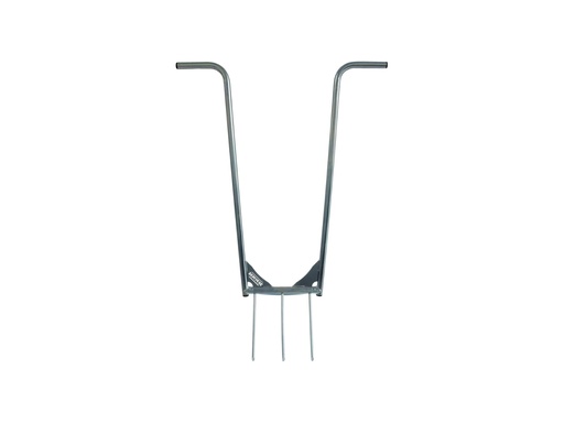 [1315367] Woelvork DE PYPERE gelakt staal 32 cm, 3 rechte tanden, met handgrepen