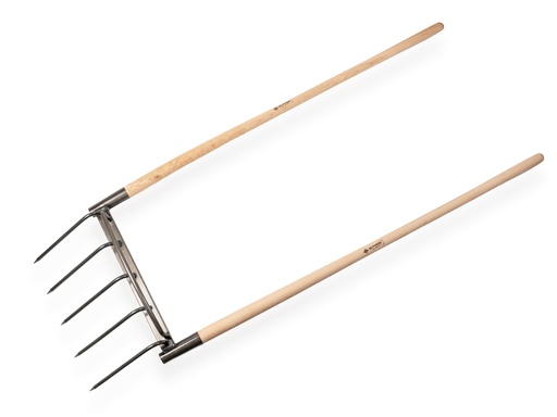 [1315365] Woelvork DE PYPERE AIR-FIT, 5 gesmede tanden, met 2 ATLAS stelen 130 cm